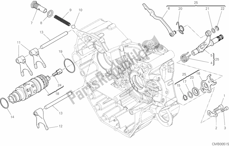 Wszystkie części do Krzywka Zmiany Biegów - Widelec Ducati Scrambler 1100 Special 2019